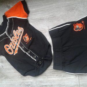 Infant Orioles Matching Onesie With Shorts